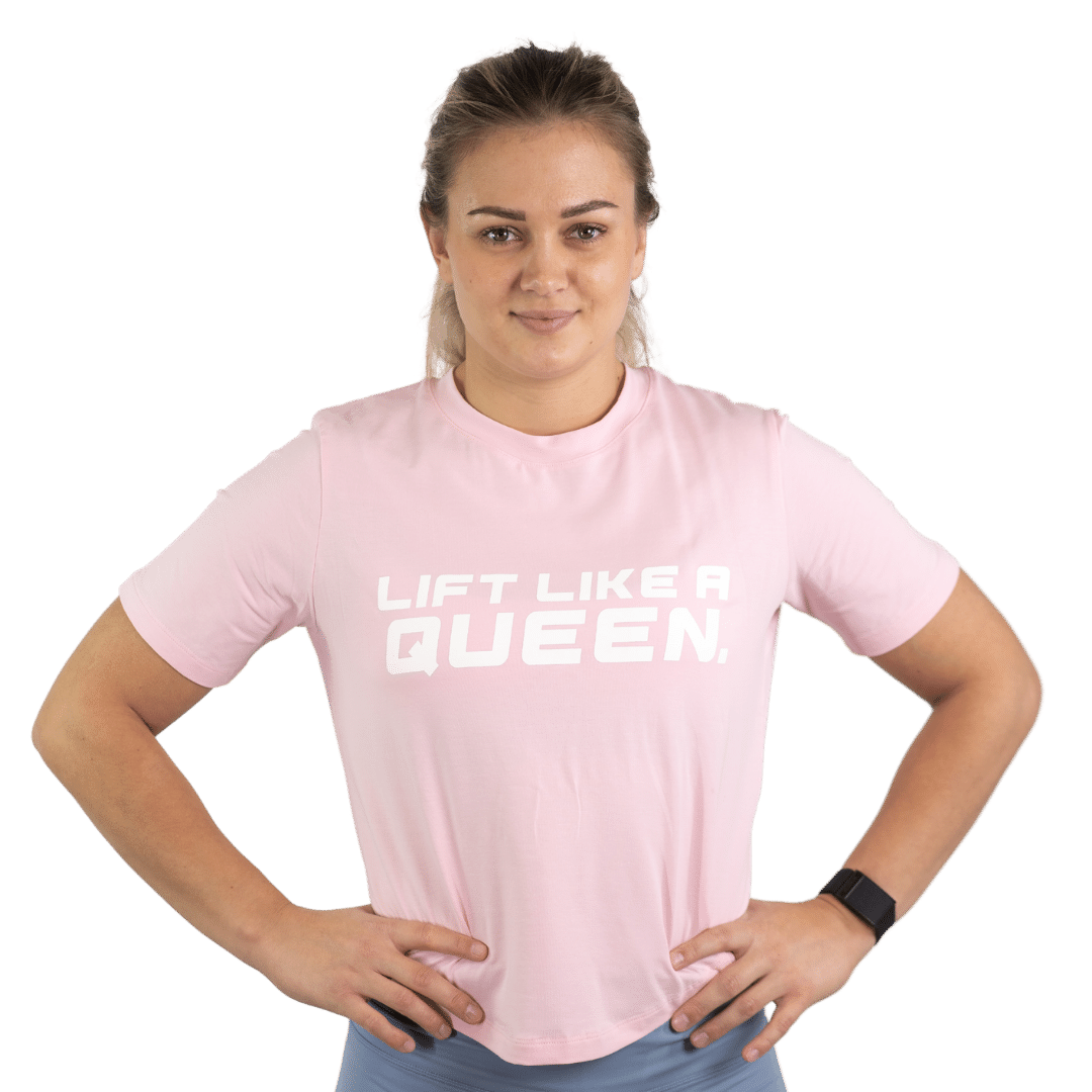 Lift Like A Queen Rounded Cropped T-Shirt