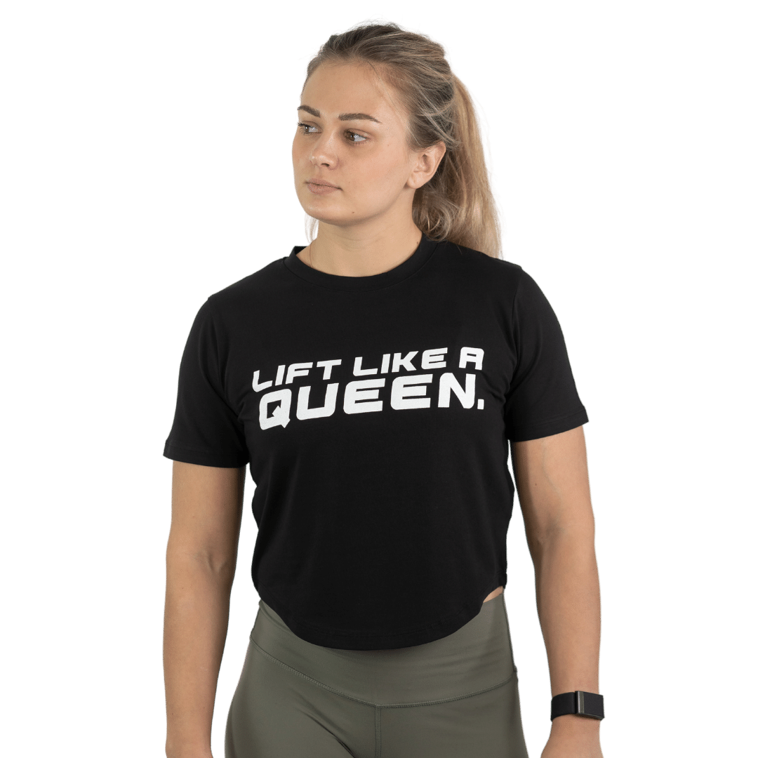 Lift Like A Queen Rounded Cropped T-Shirt